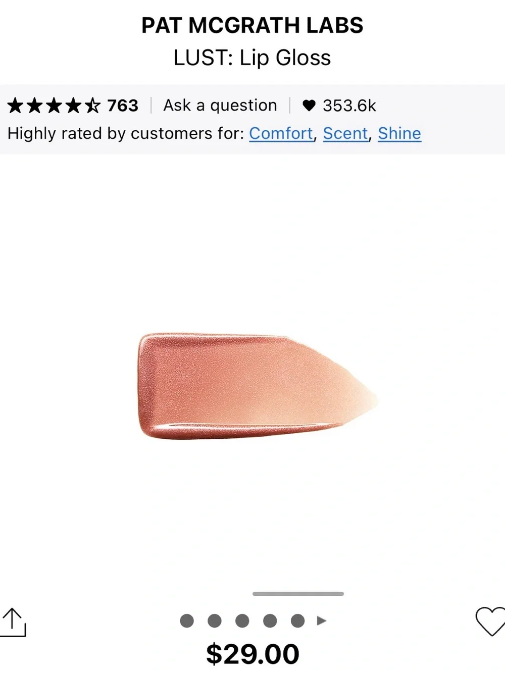 Pat McGrath Bronze Venus Lip Gloss NWOB